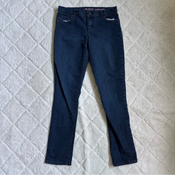 The Children's Place | Denim Blue Girls' Super Skinny Jeans | Size 14 - Picture 2 of 9